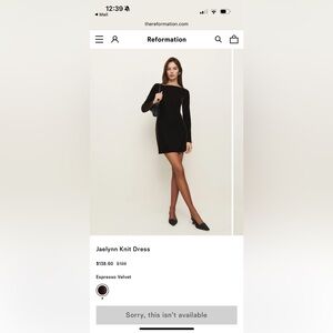 Reformation Jaelynn Knit Dress - Espresso Velvet